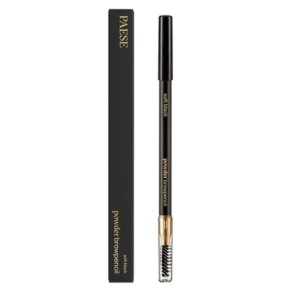 Paese Powder Browpencil, kredka do brwi, soft black, 1,19 g