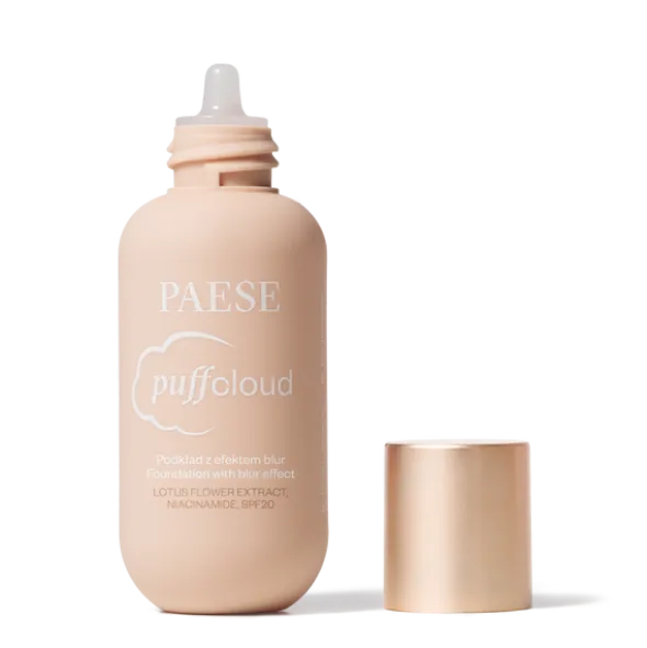 Paese Puff Cloud, satynowy podkład z efektem blur SPF 20, 02 Nude, 37 ml