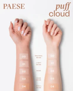 Paese Puff Cloud, satynowy podkład z efektem blur SPF 20, 00 Neutral Beige, 37 ml