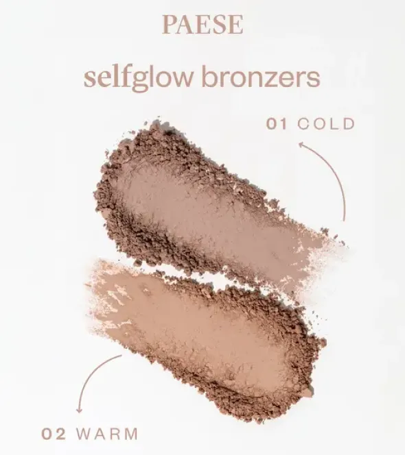 Paese Selfglow, bronzer prasowany, 02 warm, 10 g