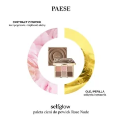 Paese Selfglow, paleta cieni Rose Nude, 12 g
