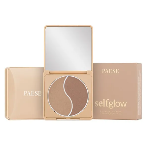 Paese Selfglow, prasowany puder brązujący, medium, 6 g