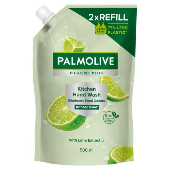 Palmolive Hygiene Plus Kitchen, mydło w płynie do rąk, uzupełnienie, 500 ml