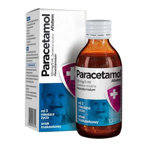 Paracetamol Aflofarm, (120 mg / 5 ml), zawiesina doustna, 100 ml