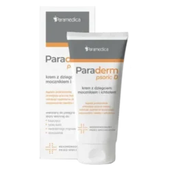 Paraderm psoric D, krem z dziegciem, mocznikiem i ichtiolem, 85 g