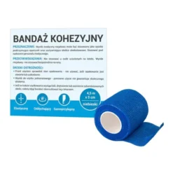 Paso, bandaż kohezyjny, 5 cm x 4,5 m, niebieski, 1 szt.
