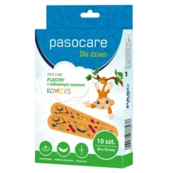 Pasocare Kids Line, zestaw plastrów dla dzieci, komiks, 20 x 70 mm, 10 szt.