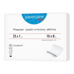 Pasocare Med, plaster opatrunkowy, jałowy, 10 cm x 8 cm, 25 szt.