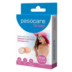 Pasocare Oval Plus, zestaw plastrów, okrągłe, średnica 22 mm, 20 szt.