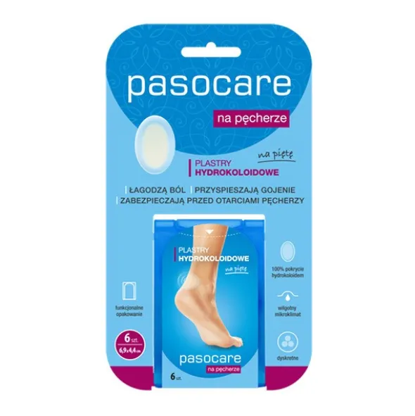 Pasocare, plastry hydrokoloidowe na piętę, 6 szt.