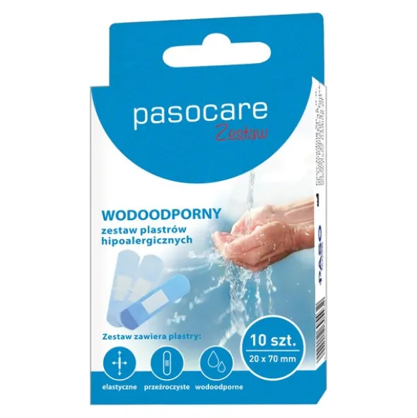 Pasocare, plastry wodoodporne Plus, plastry, 19 x 72 mm, 10 szt.