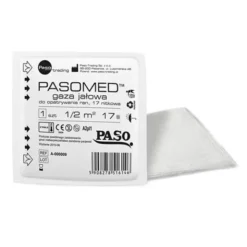 Pasomed, gaza jałowa, bawełniana, 17-nitkowa, 1/2 m2, 1 szt.