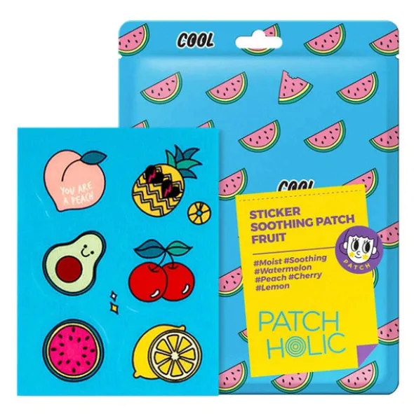 Patch Holic Fruit, kolorowe płatki łagodzące do twarzy, 12 g
