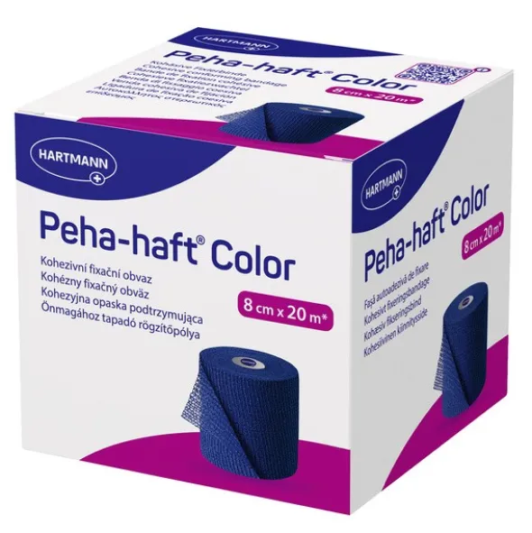 Peha-haft Color, opaska podtrzymująca, kohezyjna, niebieska, 8 cm x 20 m ,1 szt.