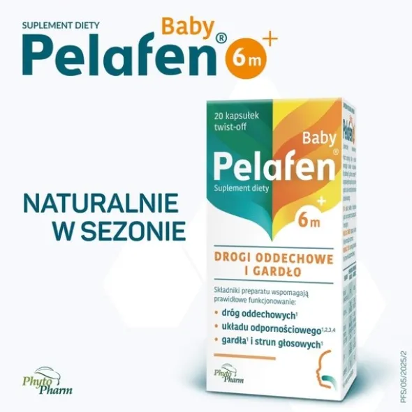 Pelafen Baby 6m+, kapsułki twist-off, 20 szt.