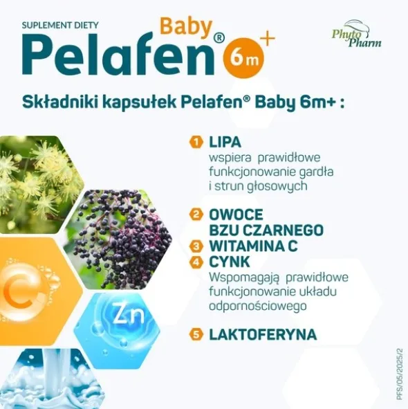 Pelafen Baby 6m+, kapsułki twist-off, 20 szt.