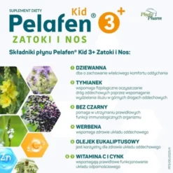 Pelafen Kid 3+ Zatoki i Nos, płyn, 100 ml