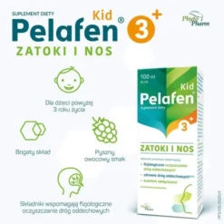 Pelafen Kid 3+ Zatoki i Nos, płyn, 100 ml