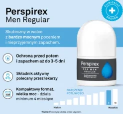 Perspirex for Men Regular, antypersiprant dla mężczyzn, 20 ml
