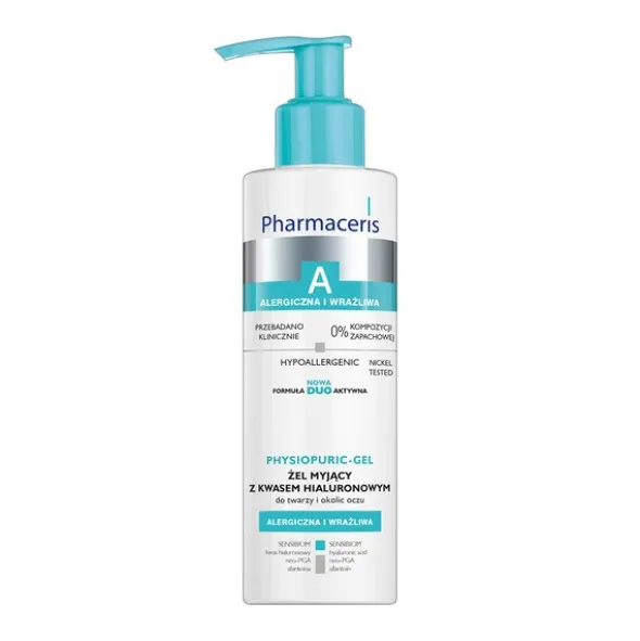 Pharmaceris A Physiopuric - gel, żel myjący z kwasem hialuronowym do twarzy i okolic oczu, 190 ml