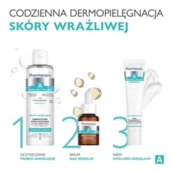 Pharmaceris A Prebio-Sensilique, prebiotyczna woda micelarna do nadwrażliwej skóry twarzy i okolic oczu, 200ml