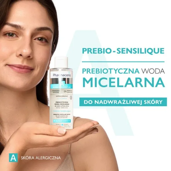 Pharmaceris A Prebio-Sensilique, prebiotyczna woda micelarna do nadwrażliwej skóry twarzy i okolic oczu, 200ml