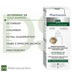Pharmaceris DS Octopirox, dermatologiczny sebo-micelarny szampon enzymatyczny, 125 ml