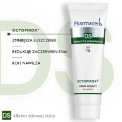 Pharmaceris DS Octopirox, kojący krem do twarzy, SPF 15, 30 ml