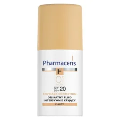 Pharmaceris F, delikatny fluid intensywnie kryjący, Ivory 01, SPF 20, 30 ml