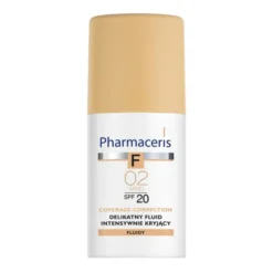 Pharmaceris F, delikatny fluid intensywnie kryjący, Sand 02, SPF 20, 30 ml