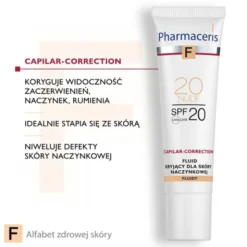 Pharmaceris F, fluid kryjący dla skóry naczynkowej, Nude 20, 30 ml