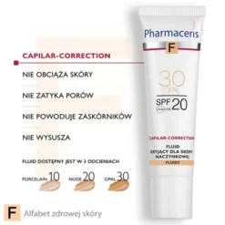 Pharmaceris F, fluid kryjący dla skóry naczynkowej, Opal 30, 30 ml