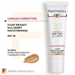 Pharmaceris F, fluid kryjący dla skóry naczynkowej, Opal 30, 30 ml
