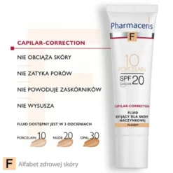 Pharmaceris F, fluid kryjący dla skóry naczynkowej, Porcelain 10, 30 ml