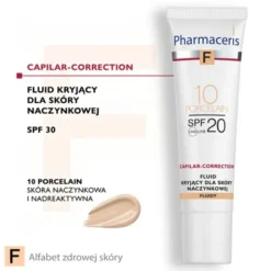 Pharmaceris F, fluid kryjący dla skóry naczynkowej, Porcelain 10, 30 ml