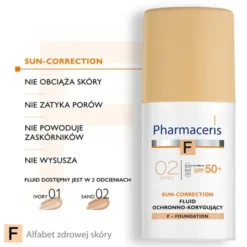 Pharmaceris F, fluid ochronno-korygujący, Sand 02, SPF 50+, 30 ml