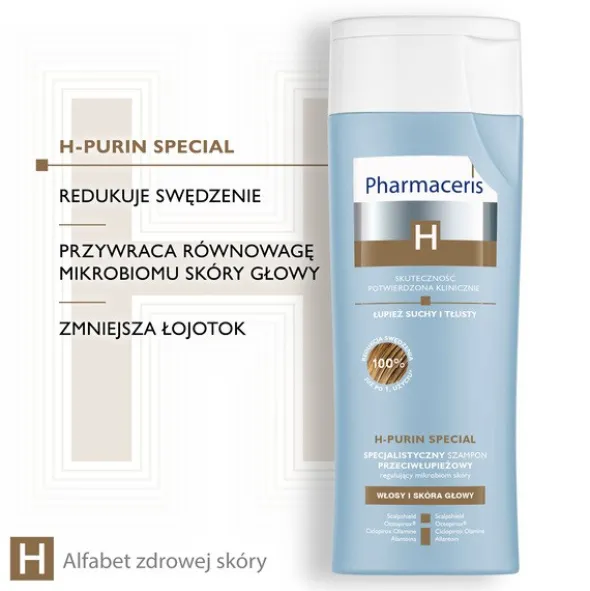 Pharmaceris H-Purin Special, specjalistyczny szampon przeciwłupieżowy, łupież suchy i tłusty, 250 ml