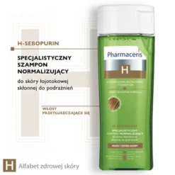 Pharmaceris H-Sebopurin, specjalistyczny szampon normalizujący do skóry łojotokowej, 250 ml