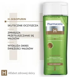 Pharmaceris H-Sebopurin, specjalistyczny szampon normalizujący do skóry łojotokowej, 250 ml