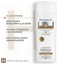Pharmaceris H Sensitonin, micelarny szampon kojąco-nawilżający do skóry wrażliwej, 250 ml