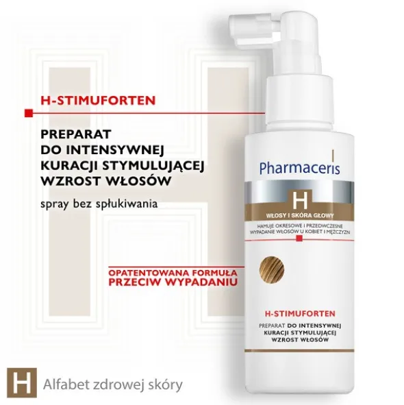 Pharmaceris H-Stimuforten, wcierka, preparat do intensywnej kuracji stymulującej wzrost włosów, 125 ml