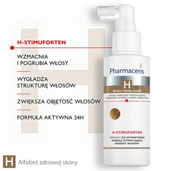 Pharmaceris H-Stimuforten, wcierka, preparat do intensywnej kuracji stymulującej wzrost włosów, 125 ml