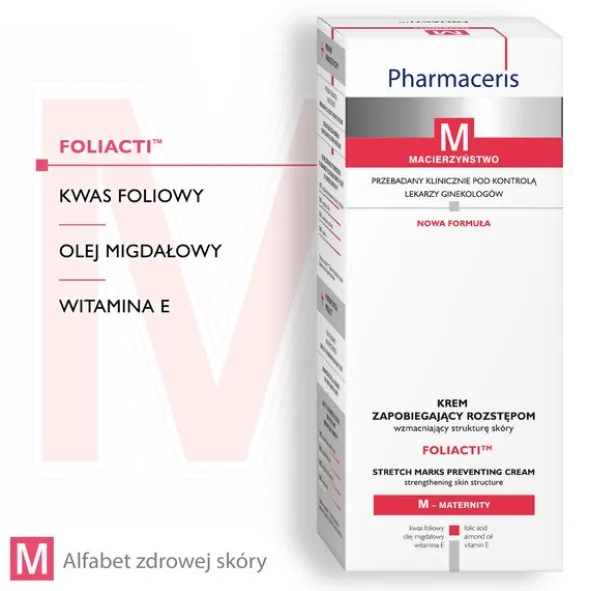 Pharmaceris M Foliacti, krem zapobiegający rozstępom, 150 ml
