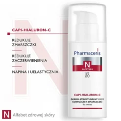 Pharmaceris N Capi-Hialuron-C, dermo-strukturalny krem korygujący zmarszczki, SPF 20, 50 ml