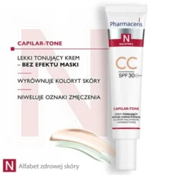 Pharmaceris N Capilar-Tone, krem tonujący CC, SPF 30, skóra naczynkowa i nadreaktywna, 40 ml