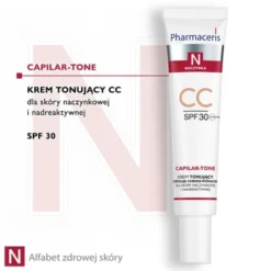 Pharmaceris N Capilar-Tone, krem tonujący CC, SPF 30, skóra naczynkowa i nadreaktywna, 40 ml