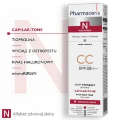 Pharmaceris N Capilar-Tone, krem tonujący CC, SPF 30, skóra naczynkowa i nadreaktywna, 40 ml