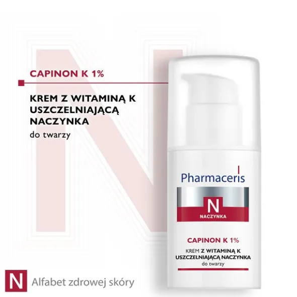 Pharmaceris N Capinon K 1%, krem z witaminą K uszczelniającą naczynka, 30 ml