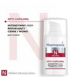 Pharmaceris N Opti-Capilaril, intensywny krem redukujący cienie i worki pod oczami, 15 ml
