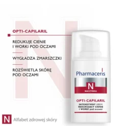 Pharmaceris N Opti-Capilaril, intensywny krem redukujący cienie i worki pod oczami, 15 ml